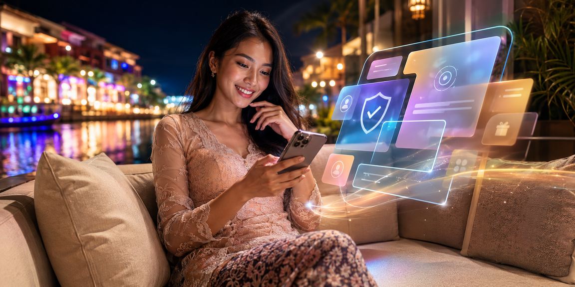 Proses deposit promosi bergaya Melayu di Melaka dengan antara muka telefon